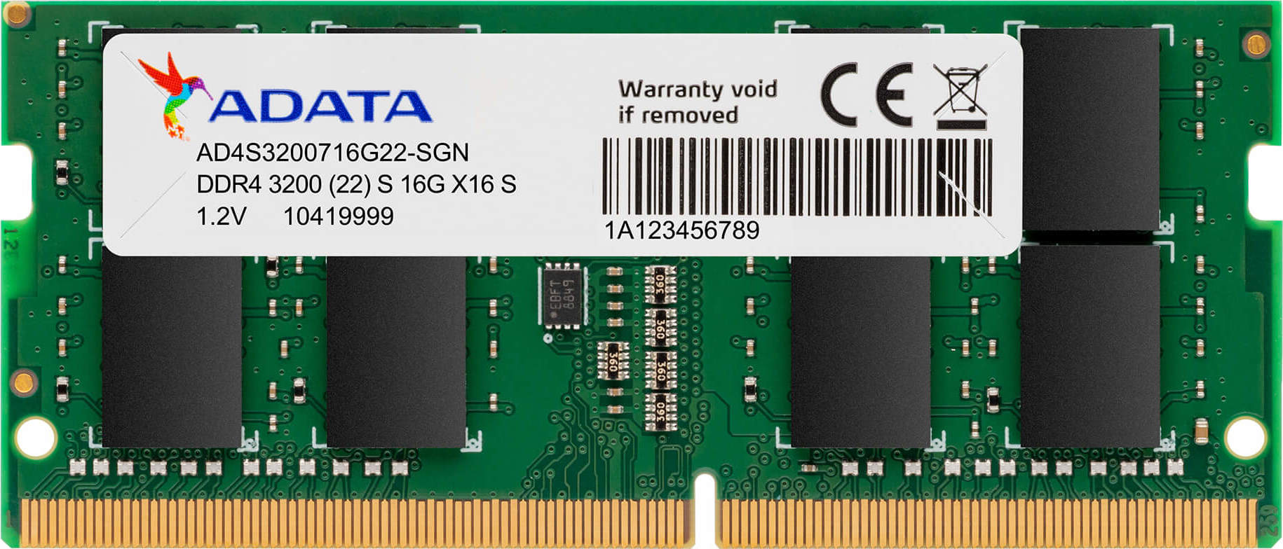 A-Data ADATA SODIMM DDR4 16GB 3200MHz 512x8, Premier Single Tray
