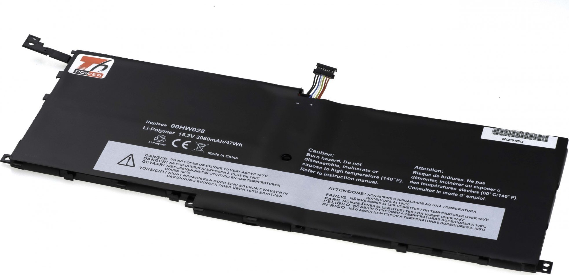Baterie T6 Power pro Lenovo ThinkPad X1 Carbon 4th Gen, X1 Yoga, 3080mAh, 47Wh, 4cell, Li-Pol