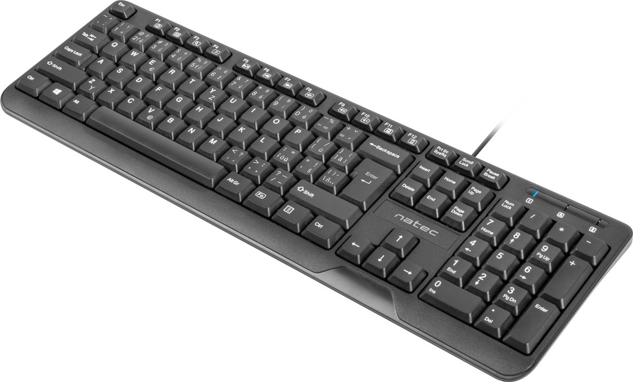 Natec Trout/Drátová USB/CZ-SK layout/Černá