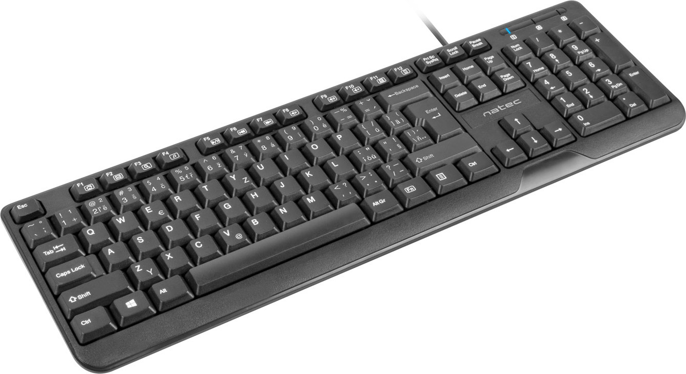 Natec Trout/Drátová USB/CZ-SK layout/Černá