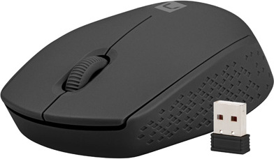 Myš Natec STORK/Kancelářská/Optická/1 600 DPI/Bezdrátová USB/Černá