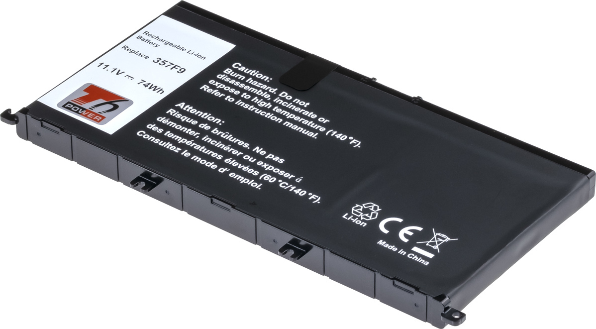Baterie T6 Power pro Dell Insprion 15 7559, 7566, 7567, 6660mAh, 74Wh, 6cell, Li-ion