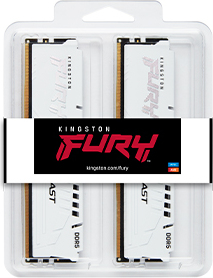 KINGSTON DIMM DDR5 32GB (Kit of 2) 5600MT/s CL40 FURY Beast Bílá XMP