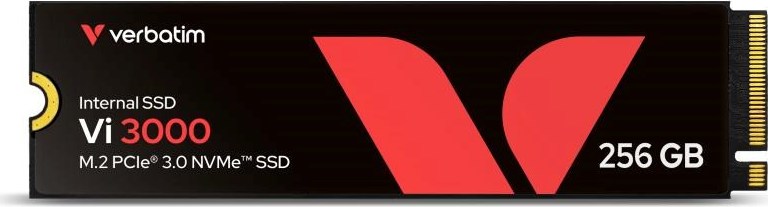 VERBATIM SSD Vi3000 Internal PCIe NVMe M.2 SSD 256GB , W 1300/ R 3300 MB/s