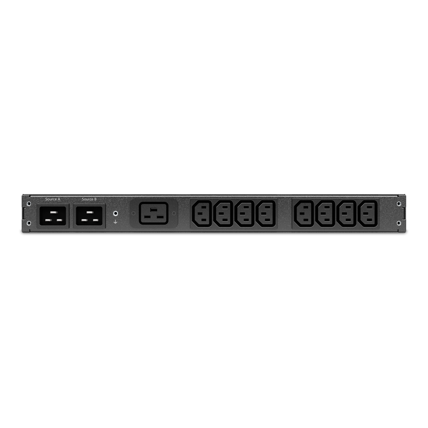 APC NetShelter Rack ATS, 230V, 16A, (8)C13 (1)C19 out, 1U, IEC-320 C20 (2)