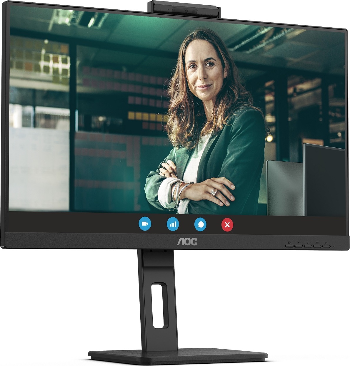 AOC MT IPS LCD WLED 27" Q27P3CW - IPS panel, 2560x1440, 350cd, 2xHDMI, DP, USB-C, 4x USB 3.2, repro, pivot, webcam