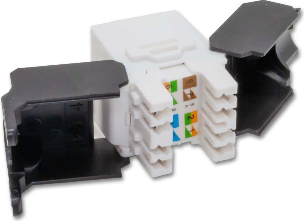 OEM Keystone Cat5E, UTP, samorezný so zacvakávaním, biely