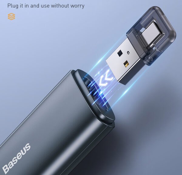 Baseus Orange dot laserové bezdrátové ukazovátko, šedá