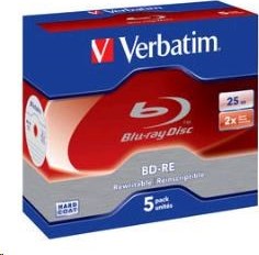 VERBATIM BD-RE(5-pack)Blu-Ray/Jewel/2x/25GB