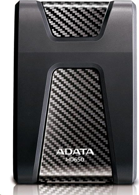 A-Data Externý pevný disk ADATA 4TB 2,5" USB 3.1 DashDrive Durable HD650, čierny (gumový, odolný voči nárazom)