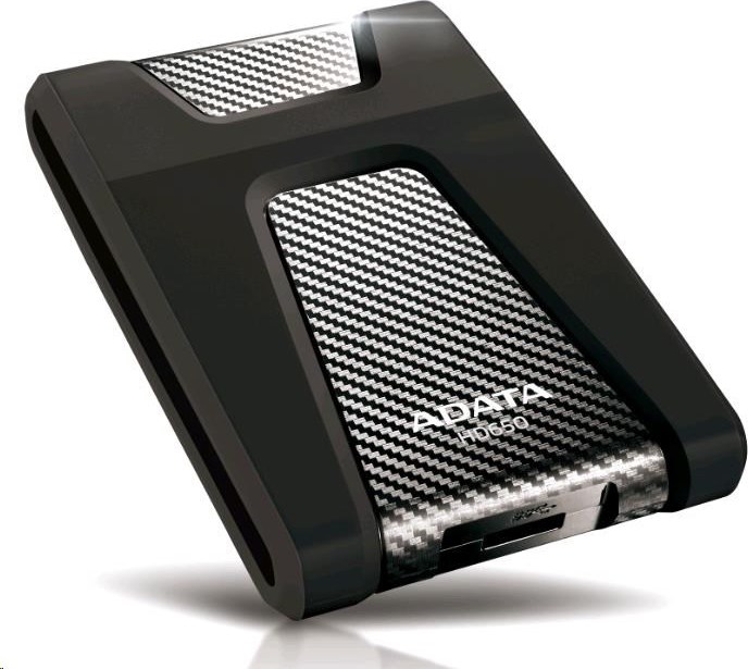 A-Data Externý pevný disk ADATA 4TB 2,5" USB 3.1 DashDrive Durable HD650, čierny (gumový, odolný voči nárazom)