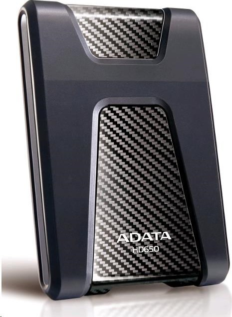 A-Data Externý pevný disk ADATA 4TB 2,5" USB 3.1 DashDrive Durable HD650, čierny (gumový, odolný voči nárazom)