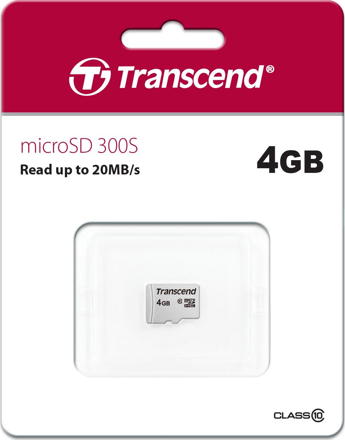 Karta TRANSCEND MicroSDHC 4GB 300S, trieda 10, bez adaptéra