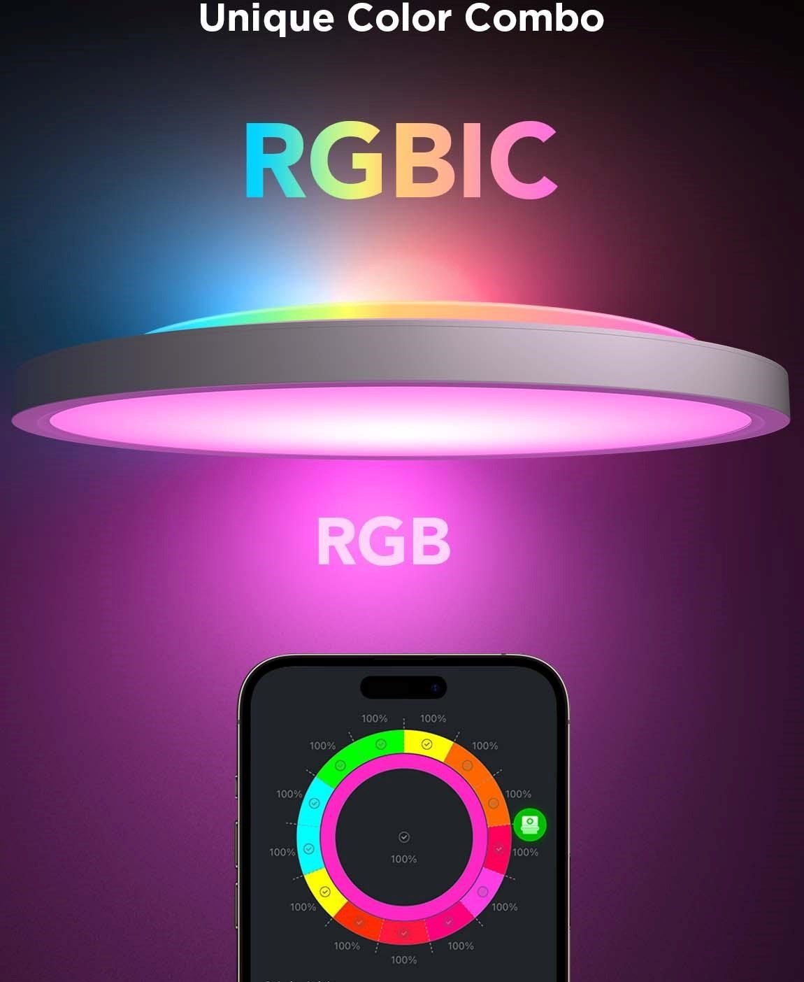 Govee RGBICWW Smart kulaté stropní světlo 2400lm 30cm Matter