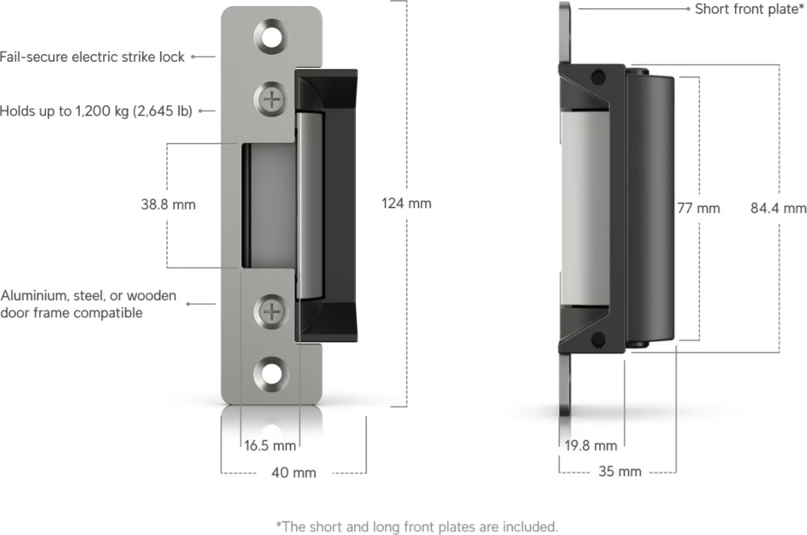 Ubiquiti UACC-Lock-Strike-Secure-15mm, UniFi Access Fail-Secure Strike Lock 15mm