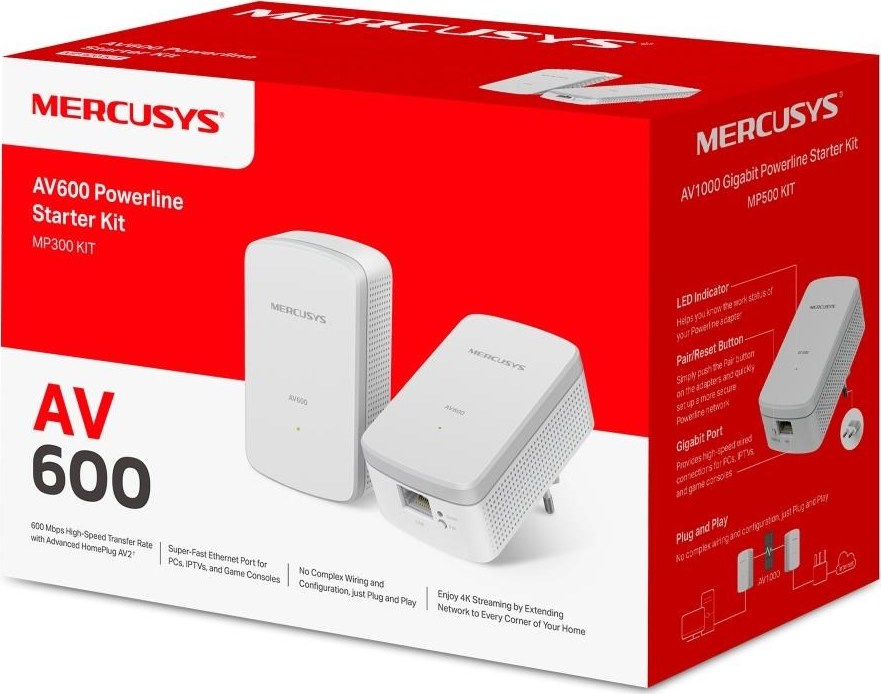 MERCUSYS MP300 KIT Powerline set (AV600, 1x100Mb/sLAN)
