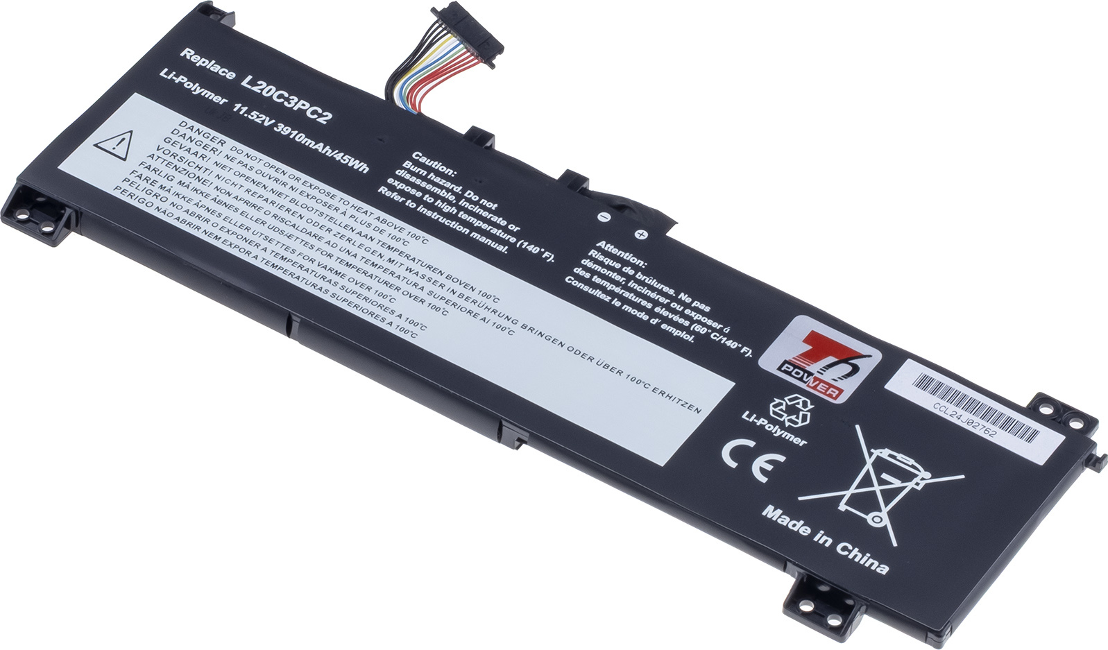 Baterie T6 Power pro Lenovo IdeaPad 3-15ACH6, 3-15IHU6, 3910mAh, 45Wh, 3cell, Li-poly