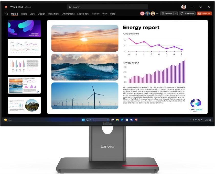 LENOVO LCD P24Q-40 - 23.8",IPS,16:9,2560x1440,120Hz,300cd/m2,1500:1,4ms(GtG),HDMI,DP,DPout,DC,USB Hub,Pivot