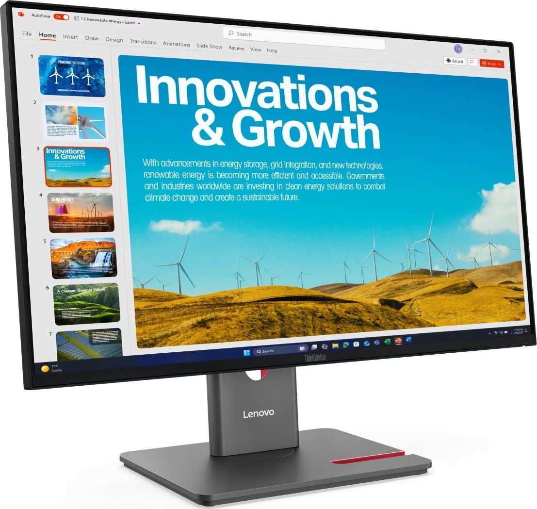 LENOVO LCD P24QD-40 - 23.8",IPS,16:9,2560x1440,120Hz,300cd/m2,1500:1,4ms(GtG),DP,HDMI,DPout,DC,USB Hub,USB-C,RJ45,Pivot
