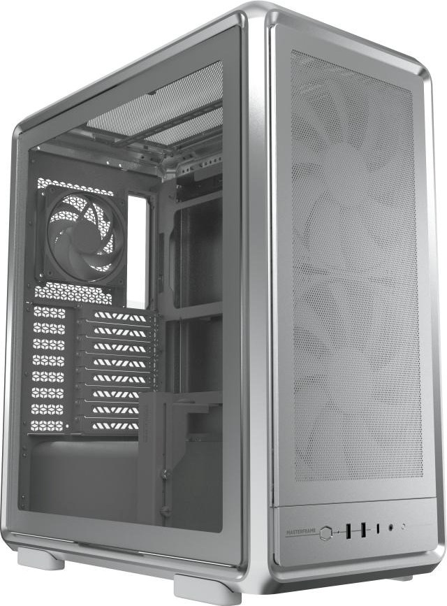 CoolerMaster Cooler Master case MasterFrame 500 Mesh Silver, Průhledná bočnice, ATX, 2x 200mm Fan, 1x 120mm Fan, Šedá