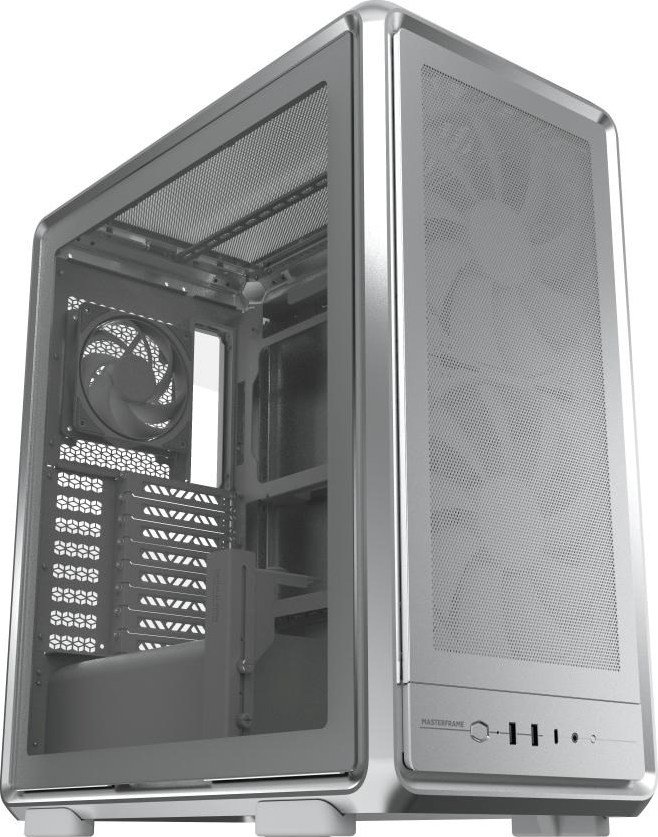 CoolerMaster Cooler Master case MasterFrame 500 Mesh Silver, Průhledná bočnice, ATX, 2x 200mm Fan, 1x 120mm Fan, Šedá