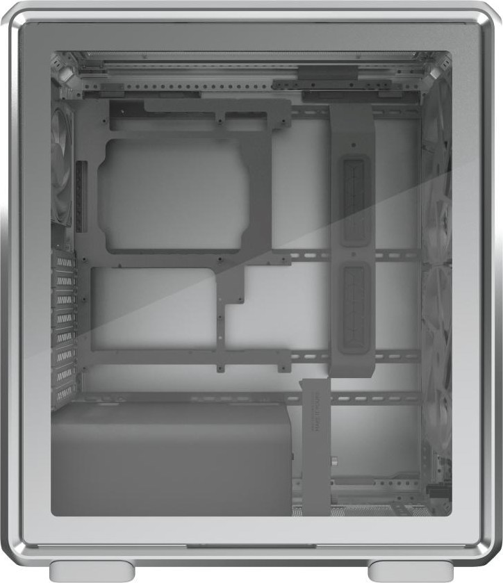 CoolerMaster Cooler Master case MasterFrame 500 Mesh Silver, Průhledná bočnice, ATX, 2x 200mm Fan, 1x 120mm Fan, Šedá