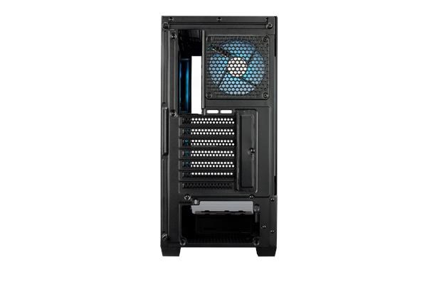 CoolerMaster Cooler Master case Elite 690 Wood, ATX, Průhledná bočnice, 3x 120mm ARGB Fan, Černá