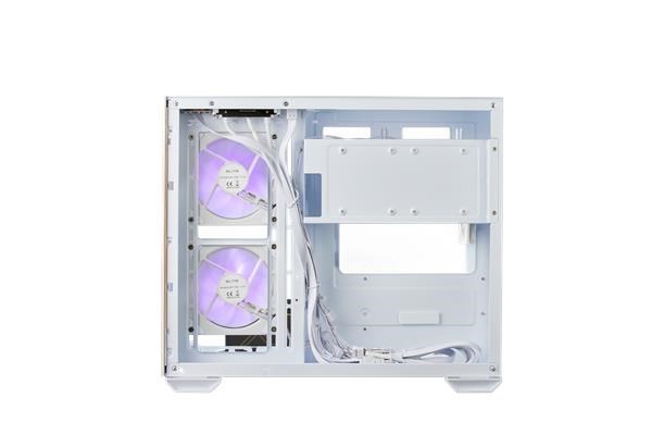 CoolerMaster Cooler Master case Elite 481 Wood, ATX, Průhledná bočnice, 3x 120mm ARGB Fan, Bílá