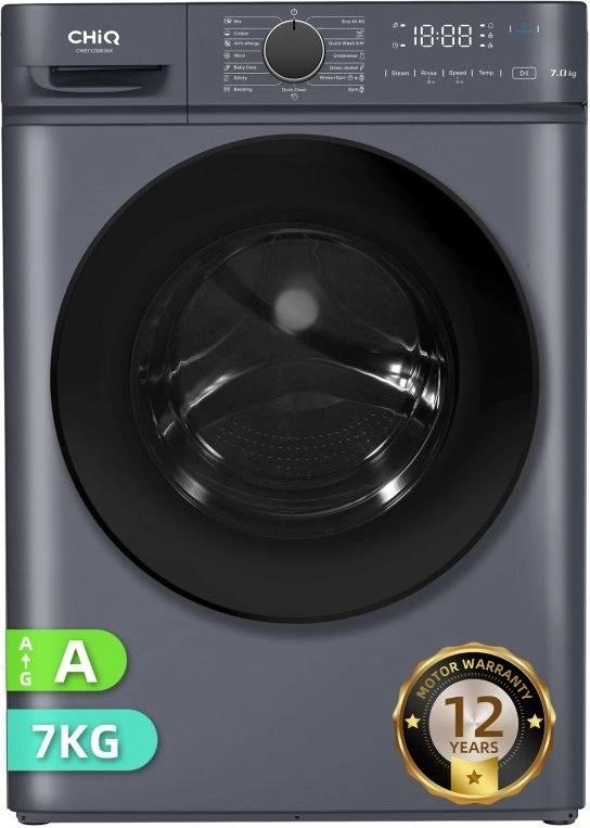 CHiQ Parní pračka 7 kg CHiQ CW07123863AX Steam Space Pro + 12 let záruka na motor