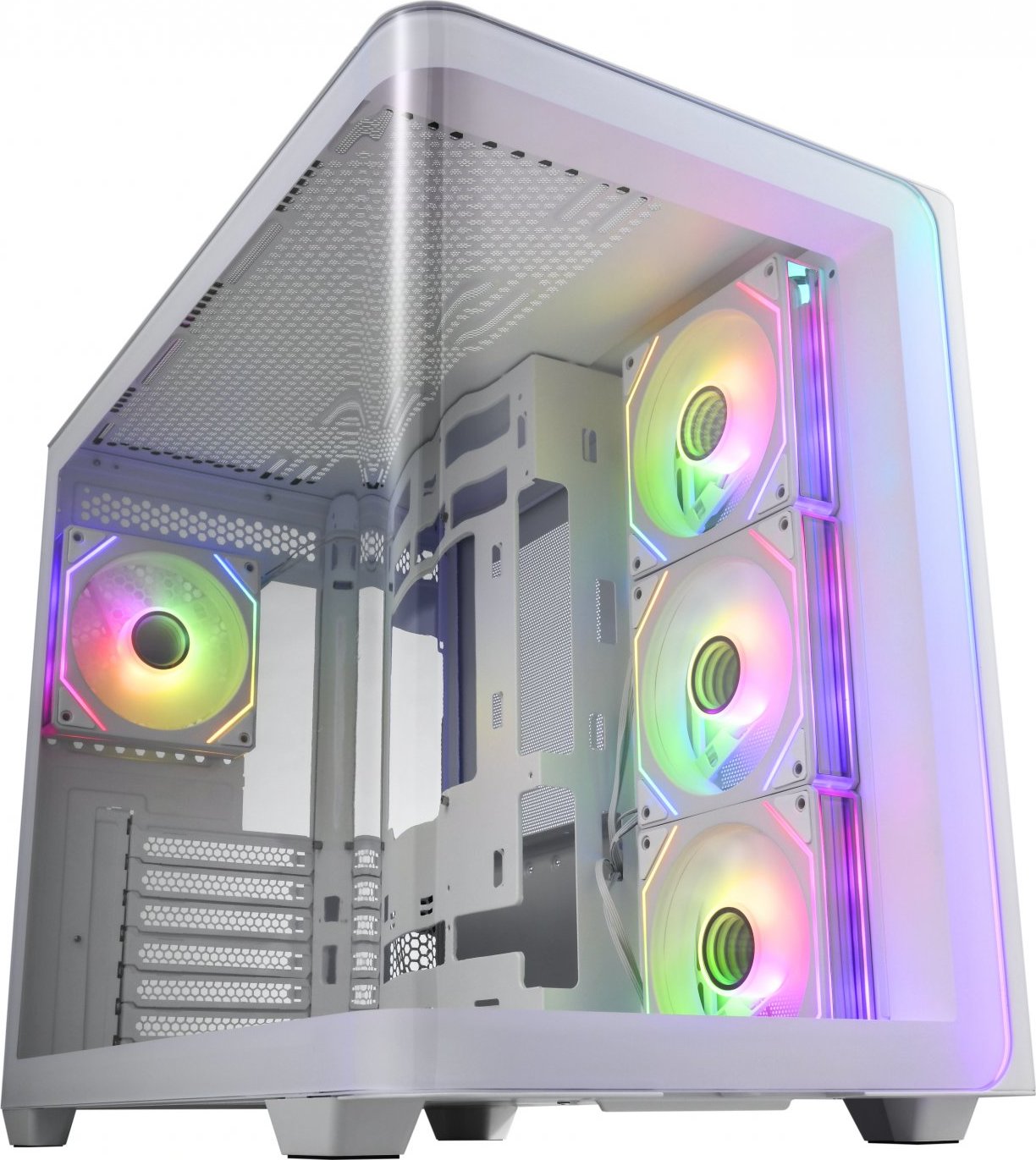 FSP M580-WP/Midi Tower/Transpar./Bílá