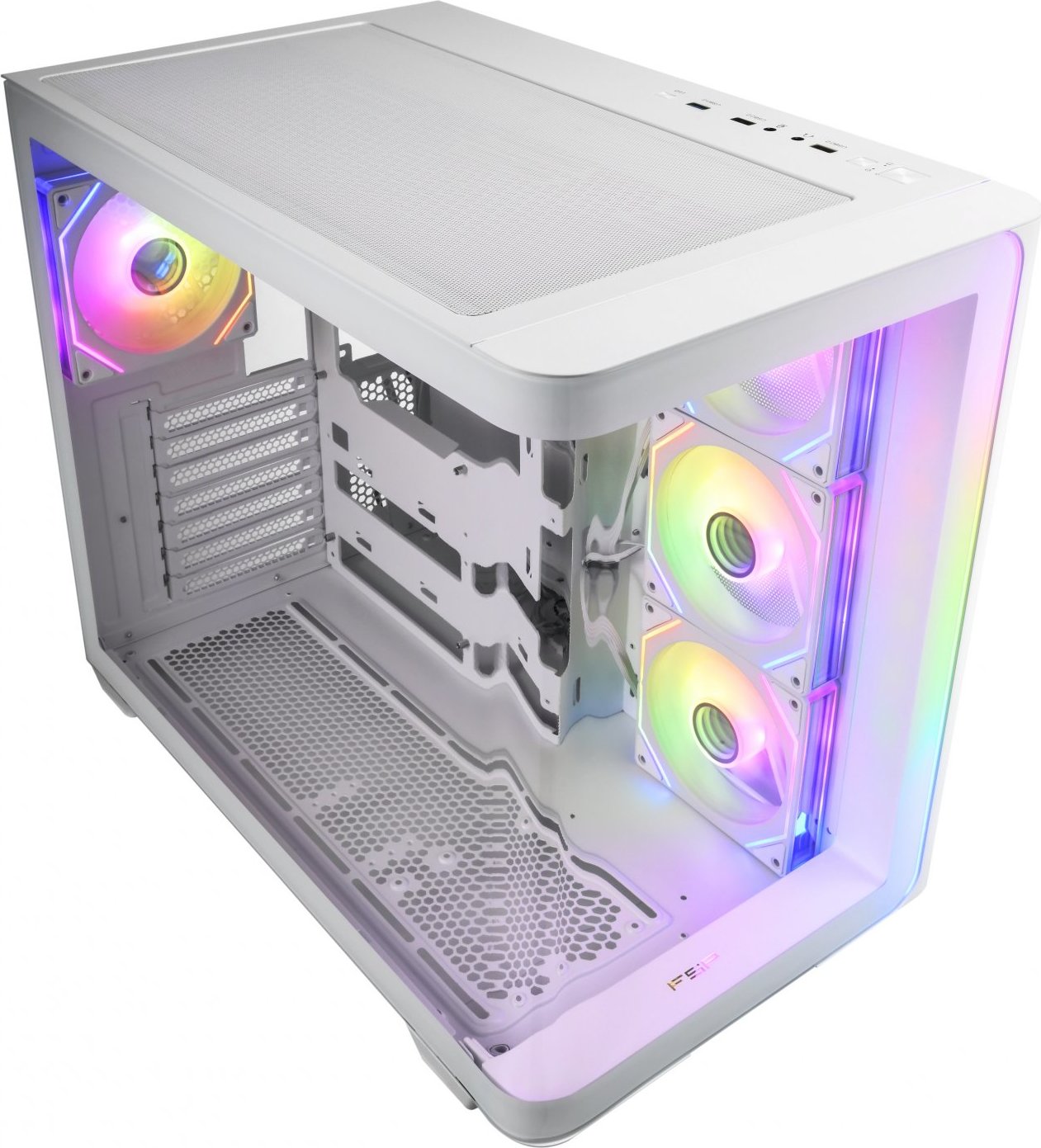FSP M580-WP/Midi Tower/Transpar./Bílá