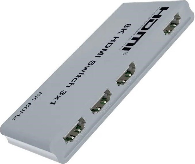 PremiumCord 8K@60Hz, 4K@144Hz HDMI switch 3:1 s dálkovým ovladačem