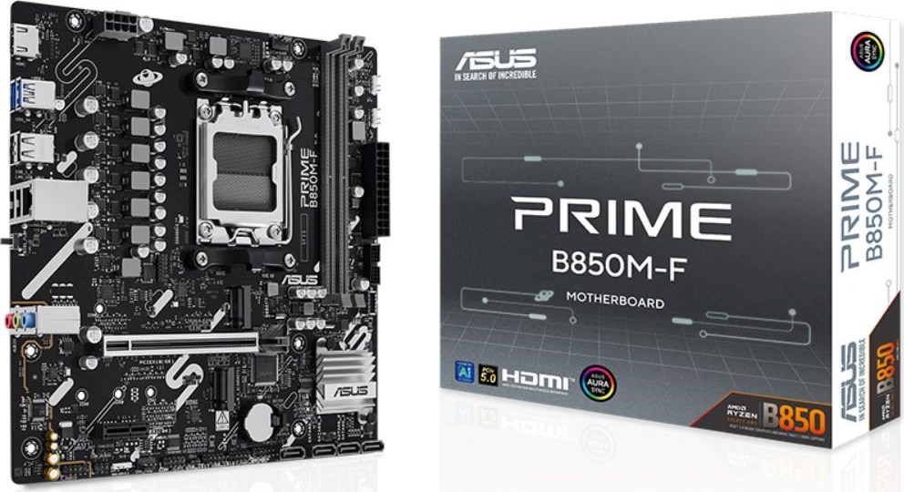 ASUS MB Sc AM5 PRIME B850M-F, AMD B850, 2x DDR5, 1x HDMI, mATX
