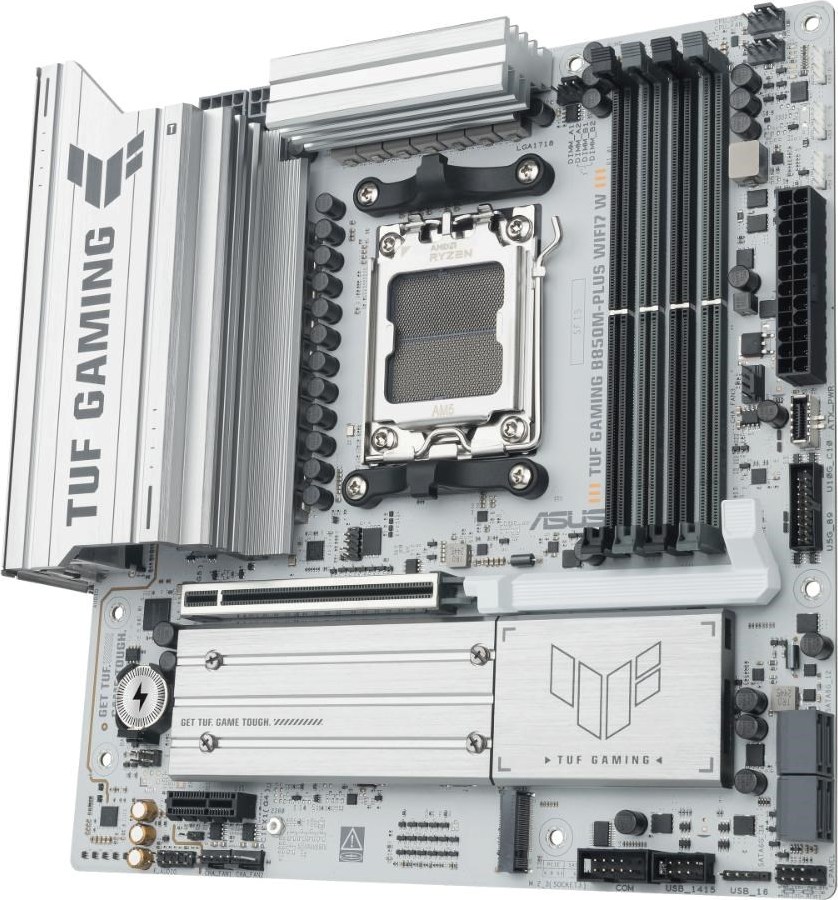 ASUS MB Sc AM5 TUF GAMING B850M-PLUS WIFI7 W, AMD B850, 4x DDR5, 1xDP1, 1xHDMI, WIFI, mATX