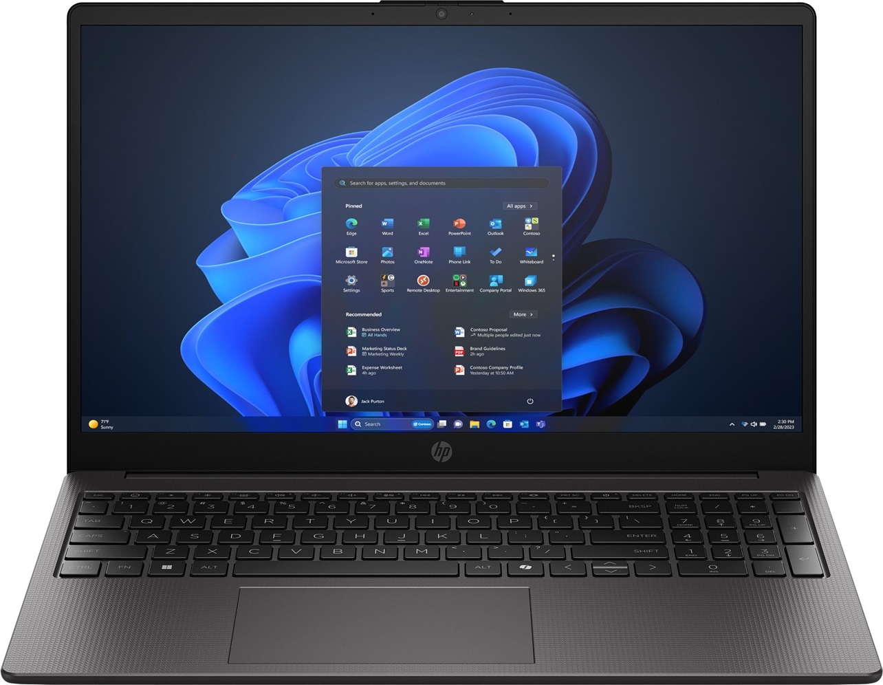 HP Inc. HP NTB 255R G10 R5-7535U 15.6" FHD 250, 1x16GB, 512GB, ax, BT, FDOS