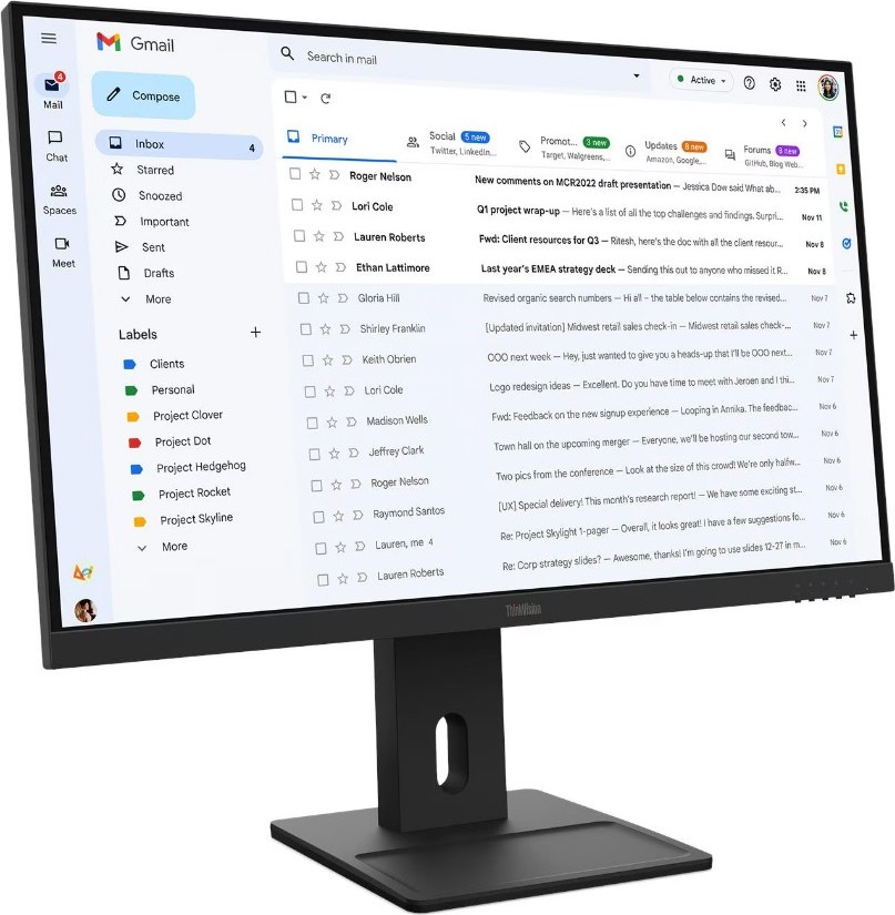 Lenovo ThinkVision/E27-40/27"/IPS/FHD/100Hz/6ms/Černá/3R