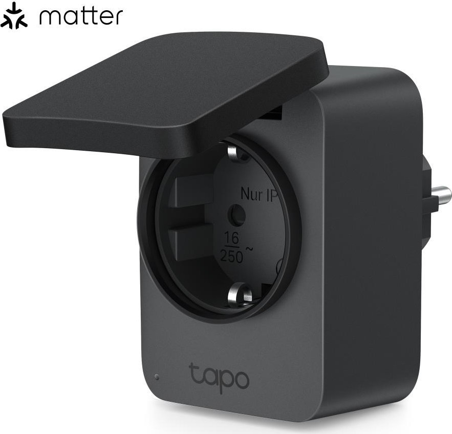 TP-Link Tapo P410M venkovní chytrá WiFi mini zásuvka (3680W,16A,2,4 GHz,BT,IP54,Matter certified)
