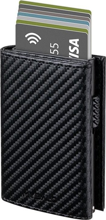 MYBALO Carryx skládací peněženka s výsuvným držákem na karty, Carbon fiber black