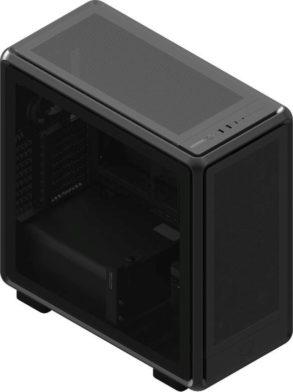 CoolerMaster Cooler Master case MasterFrame 600 Mesh Black ARGB, Průhledná bočnice, ATX, 2x 200mm ARGB Fan, 1x 120mm ARGB Fan, Černá