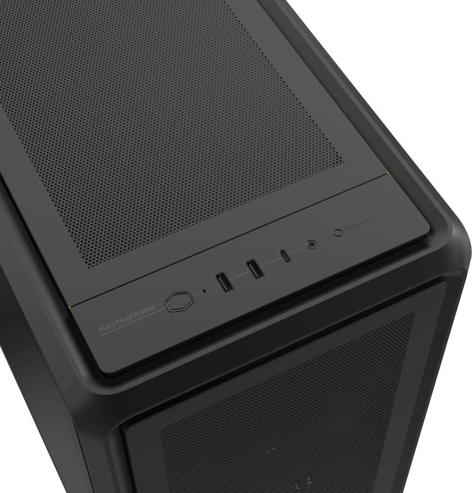 CoolerMaster Cooler Master case MasterFrame 600 Mesh Black ARGB, Průhledná bočnice, ATX, 2x 200mm ARGB Fan, 1x 120mm ARGB Fan, Černá