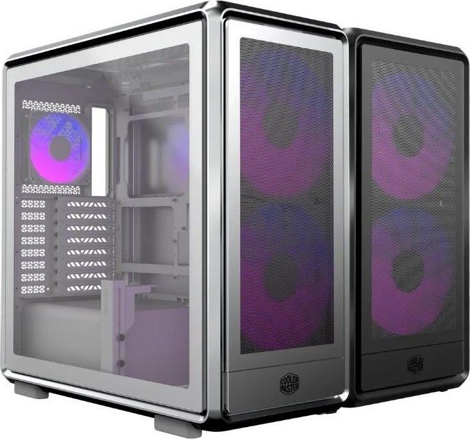 CoolerMaster Cooler Master case MasterFrame 600 Mesh Silver ARGB, Průhledná bočnice, ATX, 2x 200mm ARGB Fan, 1x 120mm ARGB Fan, Šedá