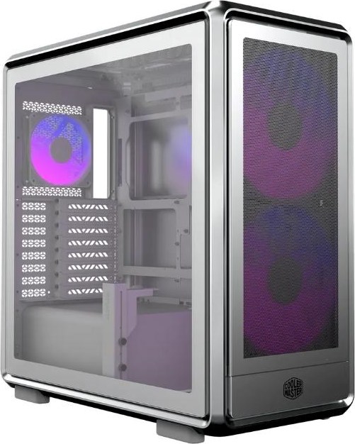 CoolerMaster Cooler Master case MasterFrame 600 Mesh Silver ARGB, Průhledná bočnice, ATX, 2x 200mm ARGB Fan, 1x 120mm ARGB Fan, Šedá