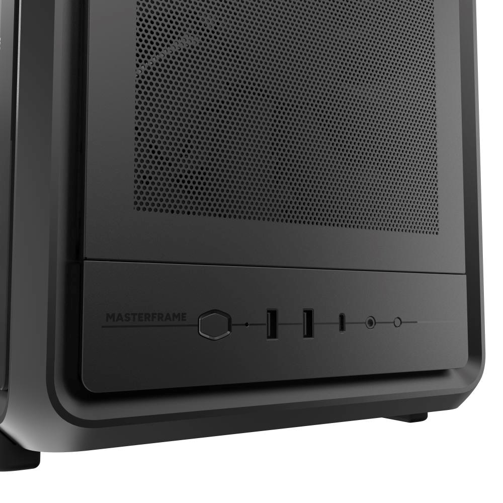 CoolerMaster Cooler Master case MasterFrame 500 Mesh Black, Průhledná bočnice, ATX, 2x 200mm Fan, 1x 120mm Fan, Černá