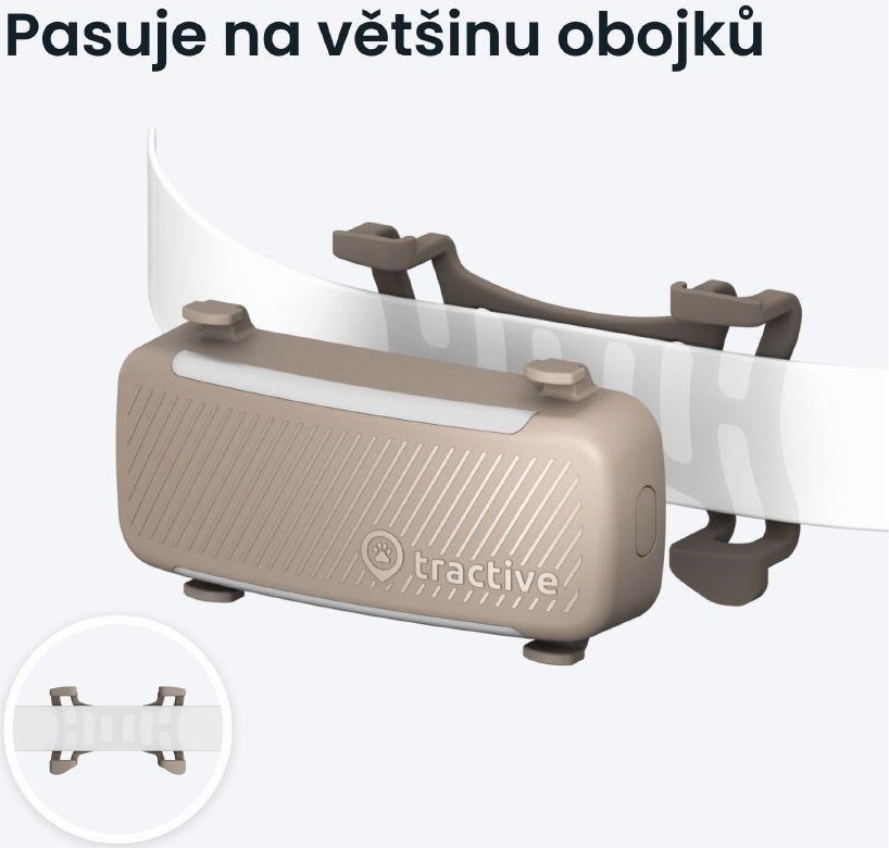 NoName Tractive DOG 6 – GPS lokátor pro psy a monitor zdraví, hnědý