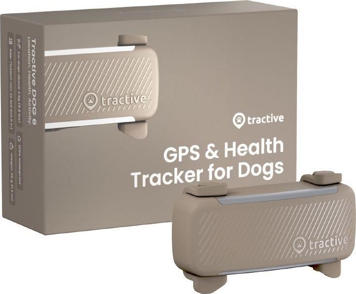 NoName Tractive DOG 6 – GPS lokátor pro psy a monitor zdraví, hnědý