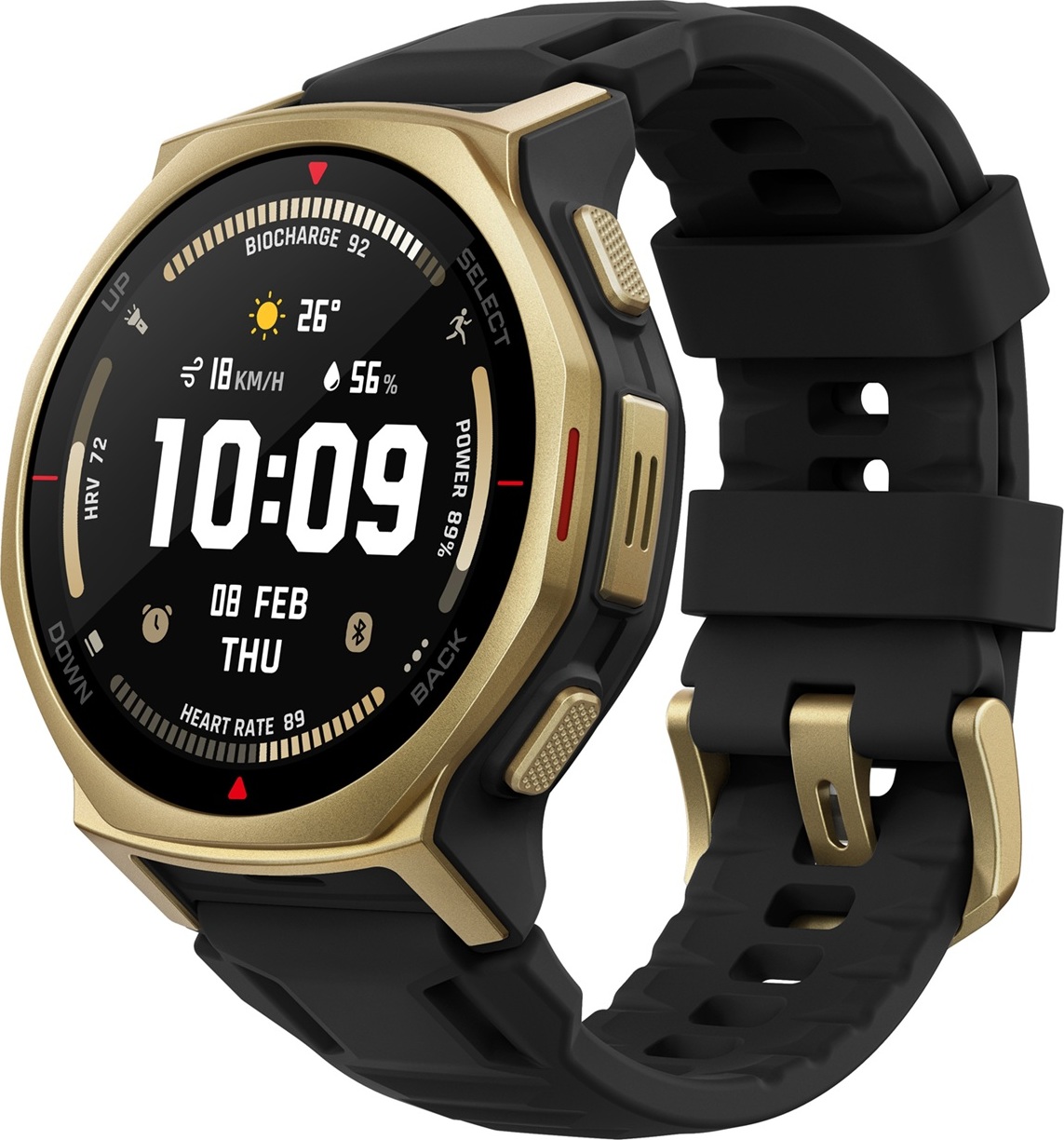 Amazfit T-Rex 3 Pro/44/Sport Band/Black Gold