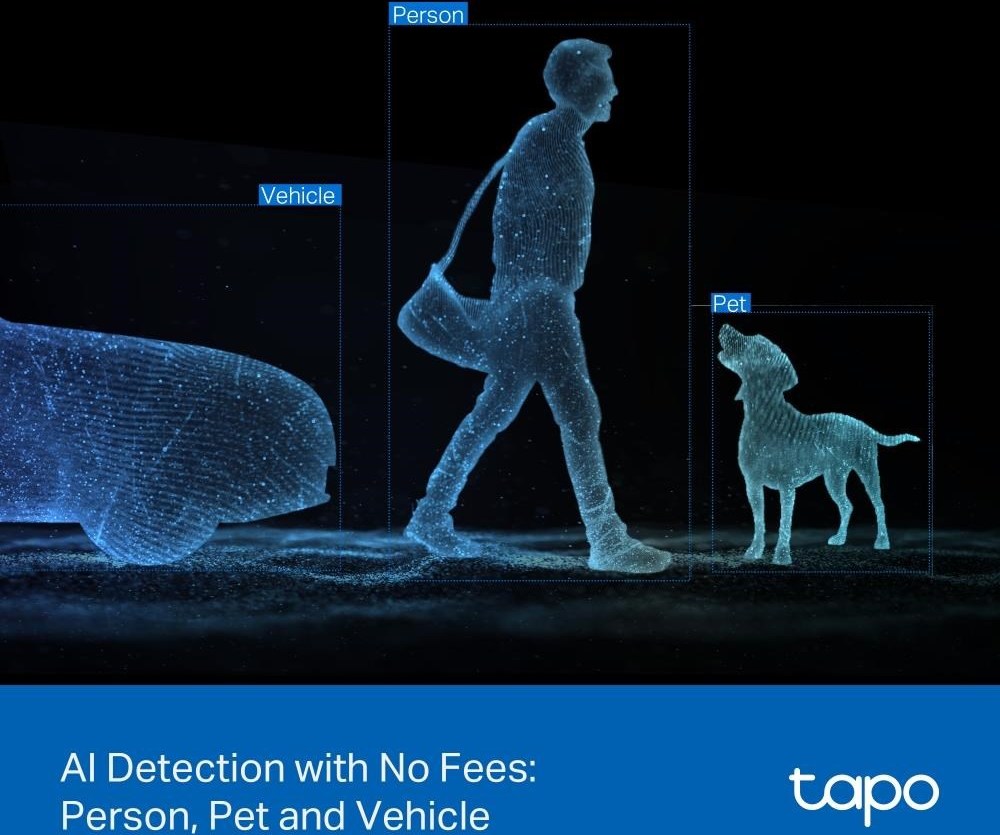 TP-Link Tapo C545D venkovní/outdoor otočná kamera (2x 3MP, 2K 1296p, IR 30m, WiFi, 1x100Mb/s, micro SD card)
