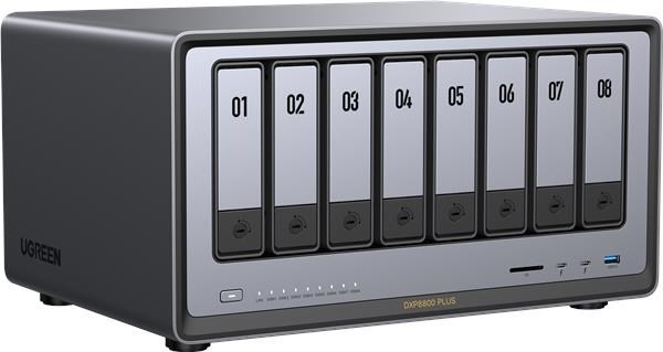 UGREEN NASync DXP8800 Plus (10C/i5-1235U/4,4GHz/8GBRAM/8xSATA/2xM.2/2x10GbE/1xPCIe/2xTB/2xUSB2.0/2xUSB3.2/HDMI/SD)
