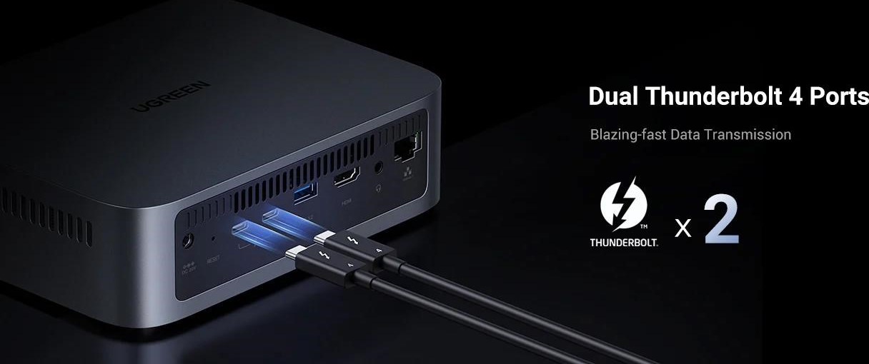 UGREEN NASync DXP480T Plus (10C/i5-1235U/4,4GHz/8GBRAM/4xM.2/1x10GbE/2xTB/1xUSB3.2/WiFi)