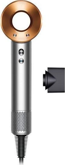 DYSON Supersonic Origin HD07 fén, 1600 W, 3 rychlosti, 4 teploty, koncentrátor, stříbrná/měděná